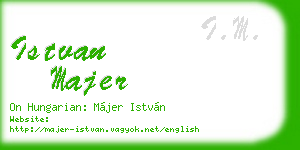 istvan majer business card